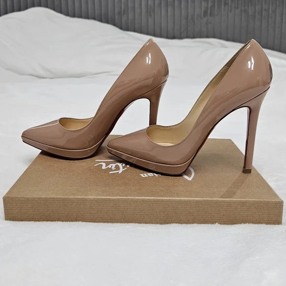 Christian Louboutin Pigalle Plato 120 in Nude - Picture 2 of 8